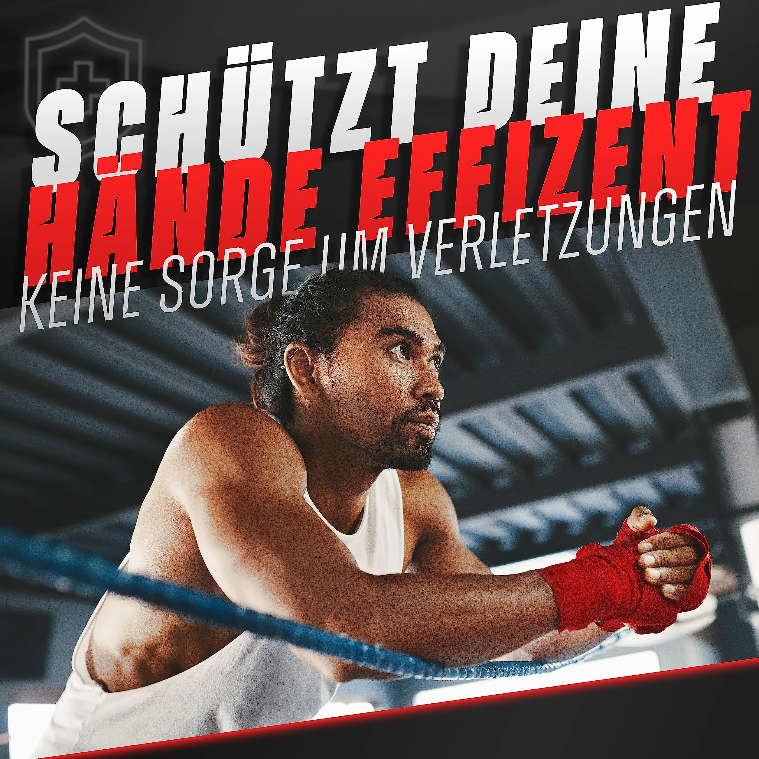 [4 m bandaże bokserskie z pętlą na kciuk – półelastyczne rękawice bokserskie z bardzo szerokim zapięciem na rzepy – bandaż bokserski do boksu, MMA, kickboxingu – bandaż bokserski