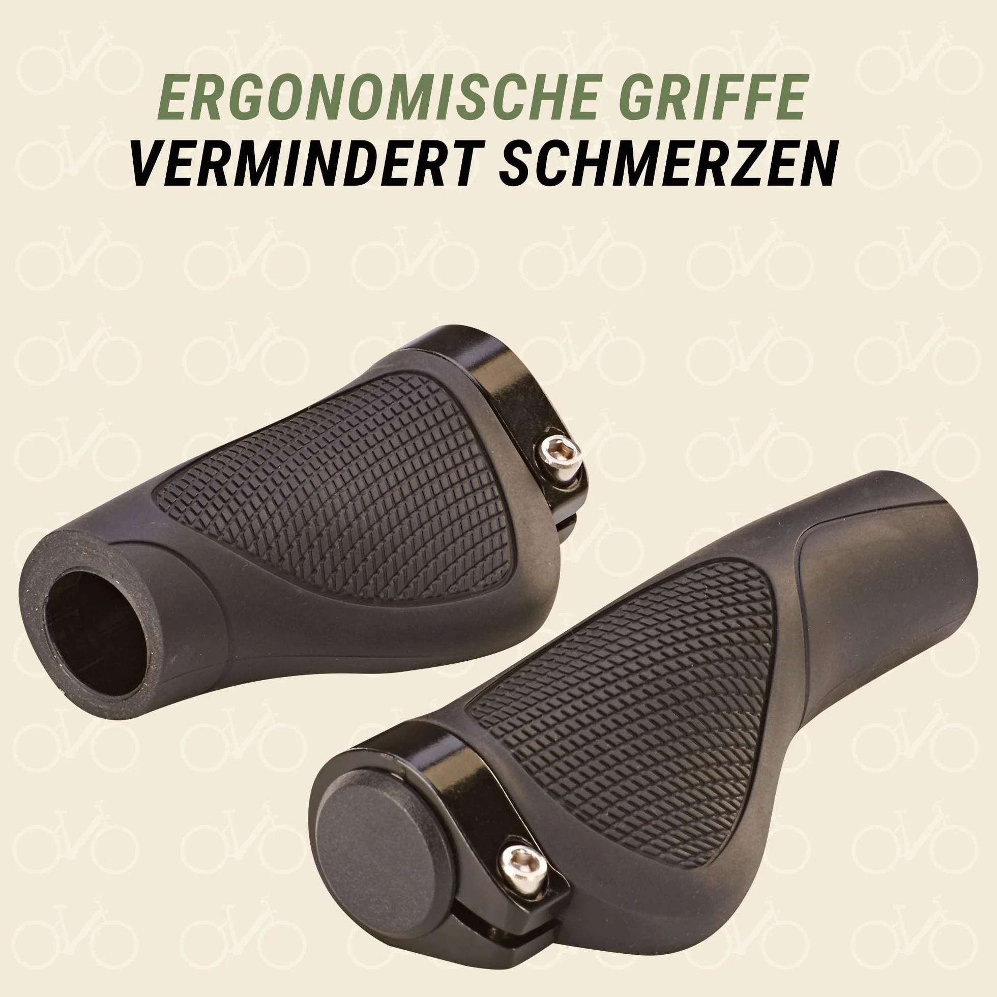 Prophete Ergonomiczne uchwyty rowerowe 132 mm czarne aluminiowe mocowanie śrubowe