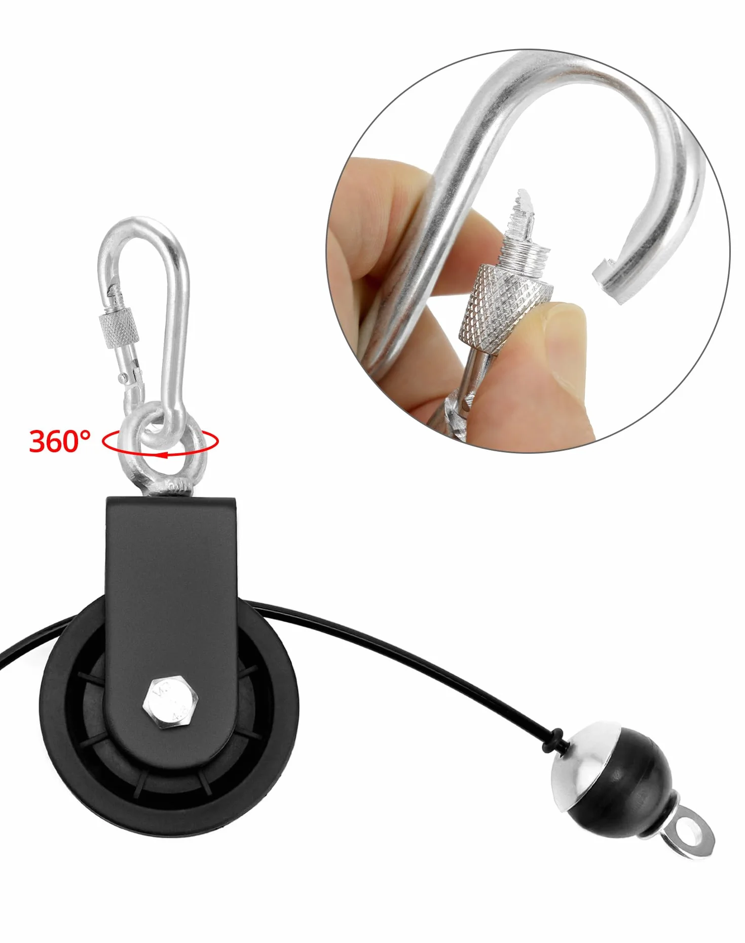 QWORK 90mm koło pasowe z paskiem obrotowym do Fitness System ciągnięcia kabli