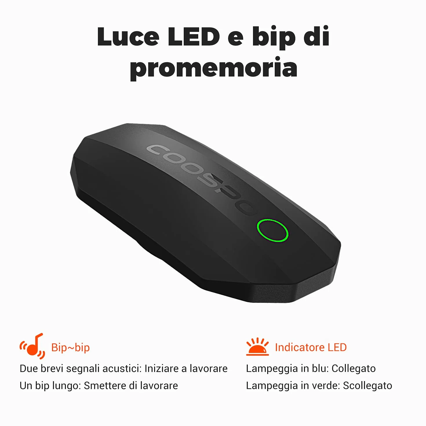 COOSPO H808S Pasmo Monitor Serca Bluetooth/ANT+, Wodoodporny Czujnik Tętna IP67