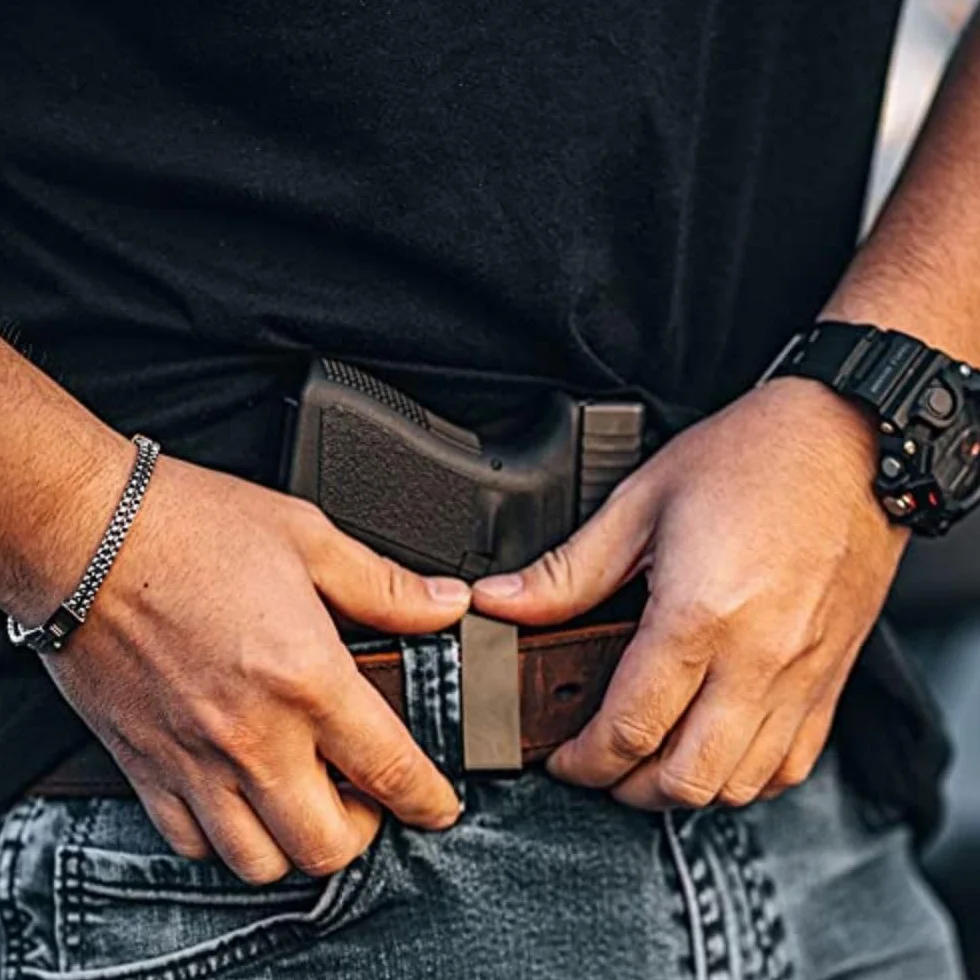Wewnętrzny ściągacz kabura do Glock17 Glock19 Glock26, IWB kabura pasuje do wszystkich modeli Gen3, Gen4 i Gen5 Glock z komorą 9 mm i wyższą, jak G17, 19, 22, 23, 31, 32, leworęczny, praworęczny,