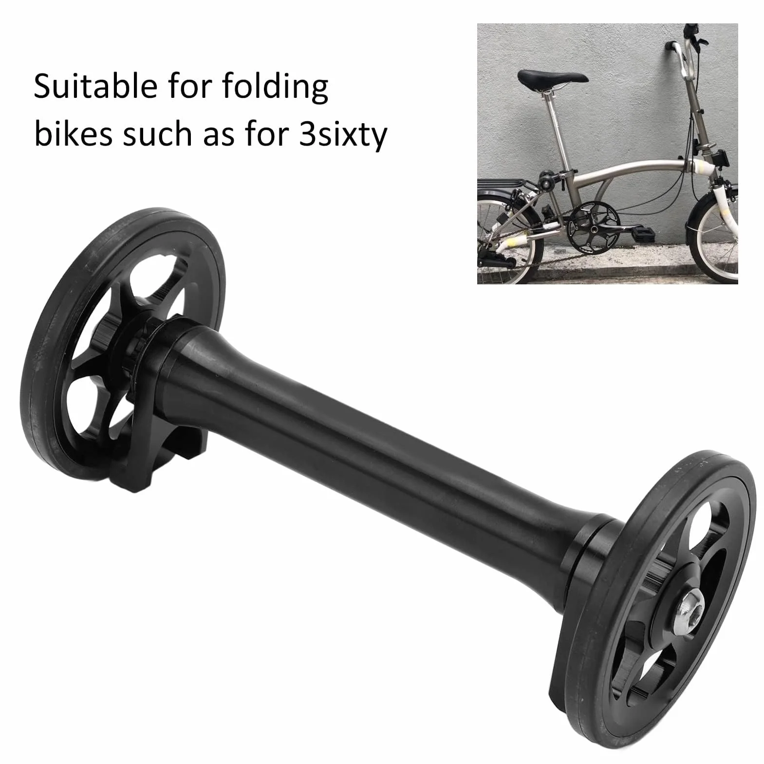 Drążek Przedłużający Easy Wheels Teleskopowy Składany do Roweru 3sixty Czarny
