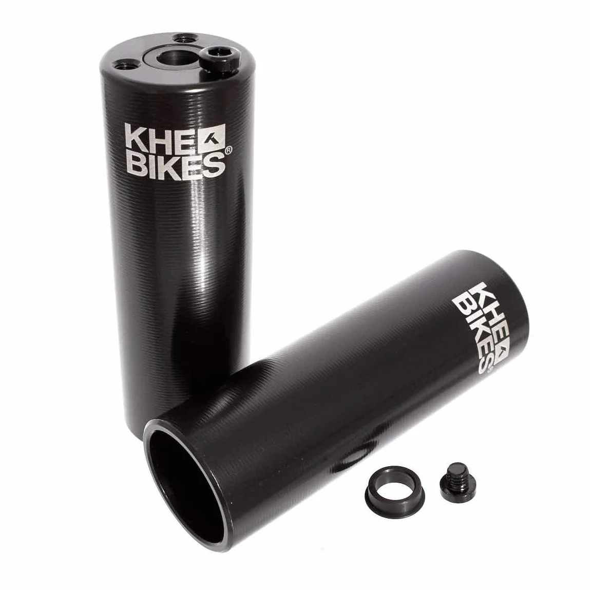 KHE Laser PRO BMX Pedały Aluminiowe CNC 10mm 14mm Osie Czarne Para 110g