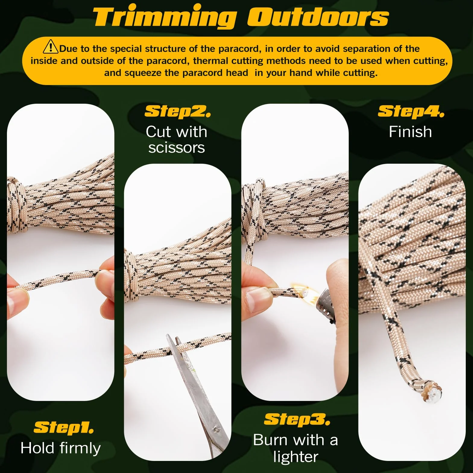 VABNEER Paracord 4 mm, 9 rdzeni, 48 m, zestaw Paracord, 4 rolki typu III, nylonowe sznurki do 295 kg, do bransoletek, breloczków, obroży dla psów, survival, długość całkowita 35 m