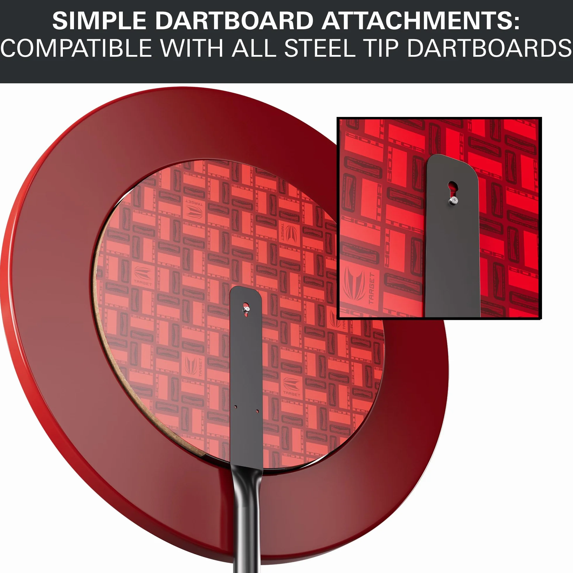 TARGET DARTS Portable Dartboard Stand | Mobilne stojaki na rzutki na trójnogu, system wolnostojący z mocowaniem do tablicy, do wnętrz i na zewnątrz, składany stojak podróżny do rzutek stalowych