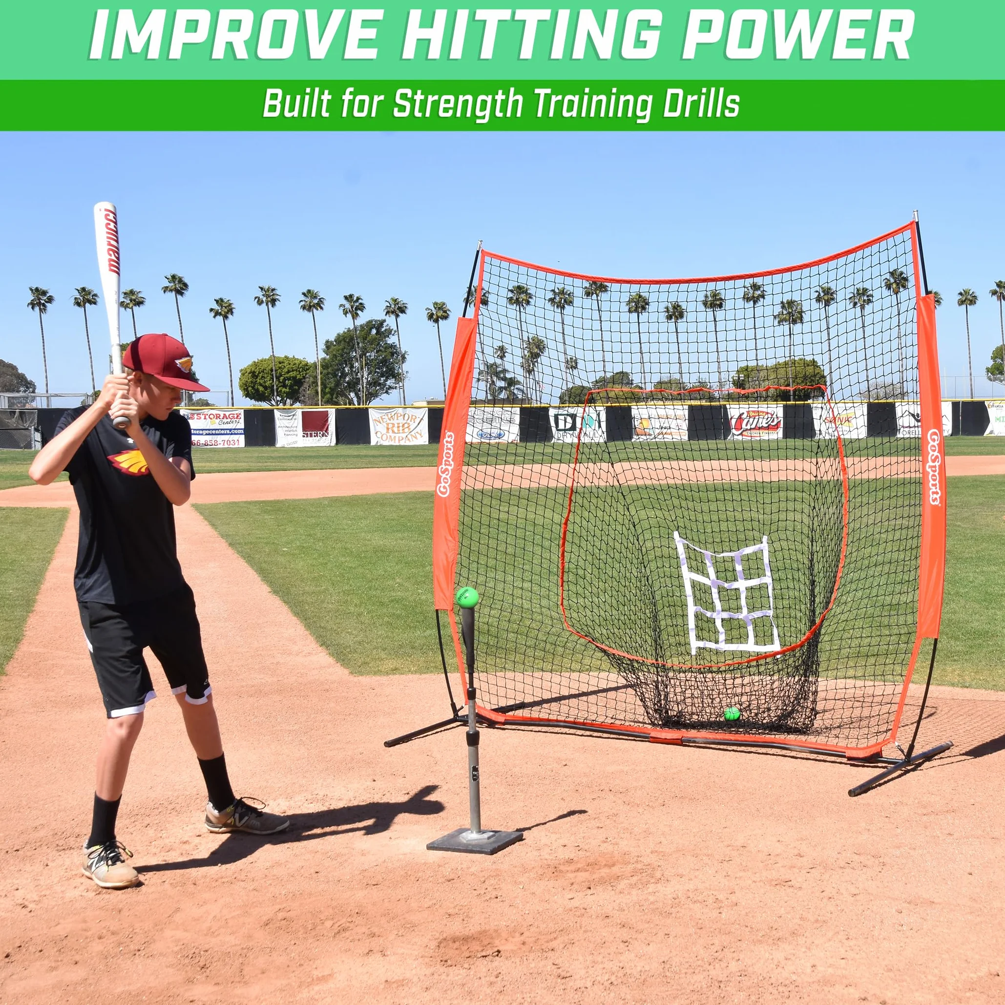 GoSports Gewichtete Trainingsbälle – Schlag- und Pitching-Training für alle Fähigkeitsstufen – Verbessern Sie Kraft und Mechanik, Wählen Sie Baseball lub Softball