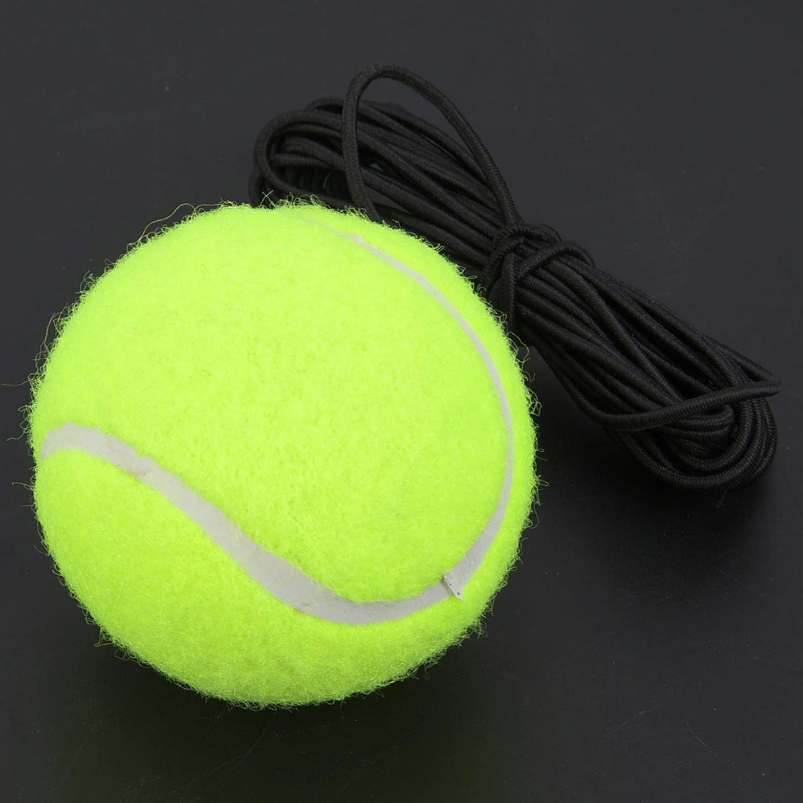 Tennisboll Snöre--Tennisball Mit Angebrachter Schnur, Tennisball Tennis Anfänger Trainingsball Mit 4M Elastischer Gummisaite Für Einzelübungen