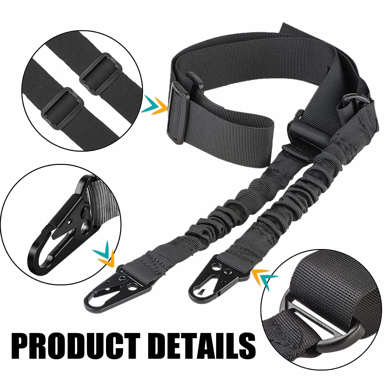 ZONSUSE 2 Punkt Proca Sling Tactical Gunstock Sling Gunstock Sling Airsoft Sling Rifle Rifle Sling Sling pistolet