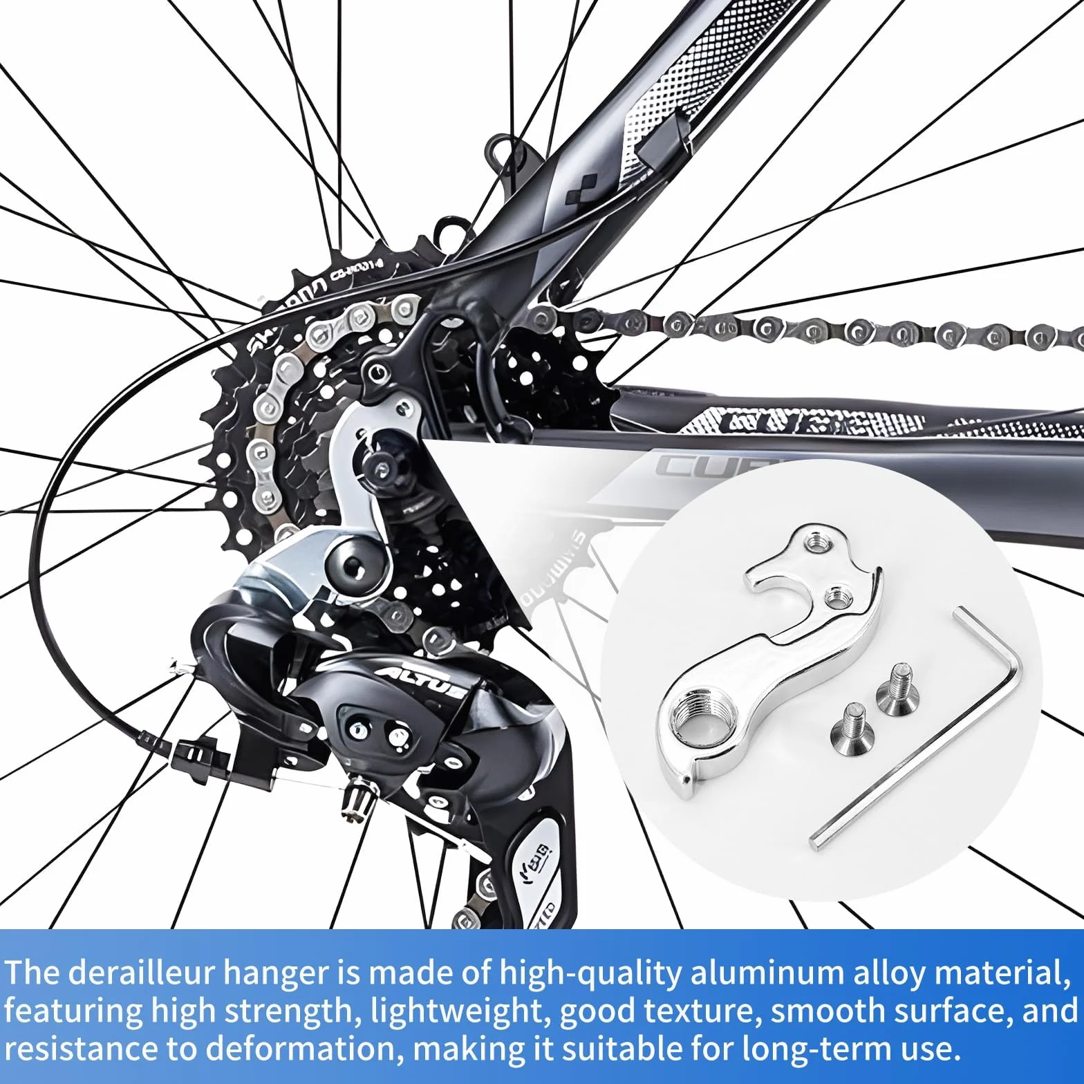 Cube GH-085 Oko Zmiany Biegów do Roweru, Hak Tylny, Derailleur, Z 2 Śrubami M4