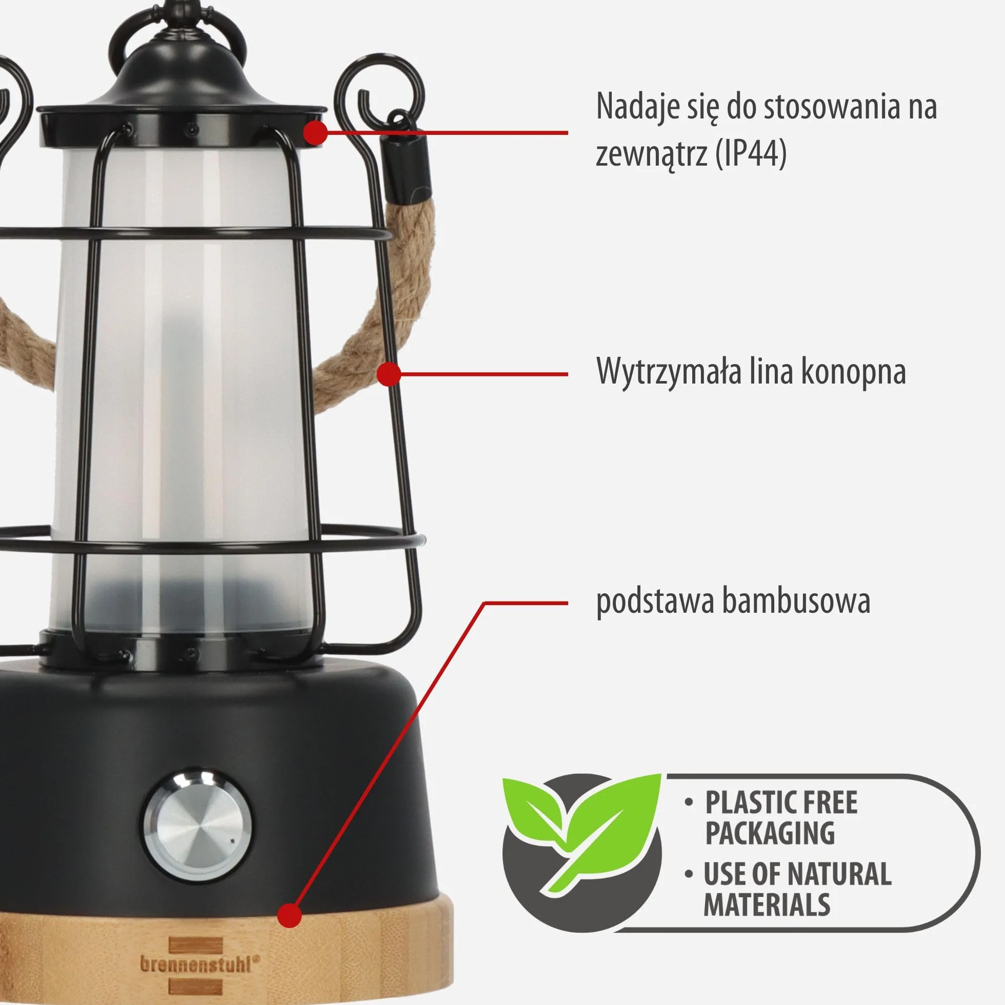 Brennenstuhl Akumulatorowa lampa kempingowa LED USB C