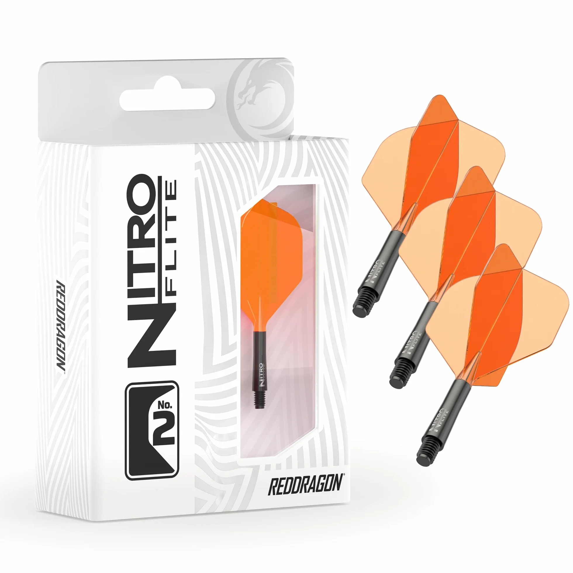 RED DRAGON Darts – Zintegrowany System Lotek i Trzonków Nitro Flite – Kształt i Design Nr. 2 -Dostępny w Rozmiarach Krótkim, Średnim i Długim - Różnorodność kolorów - Profesjonalne akcesoria do rzutek