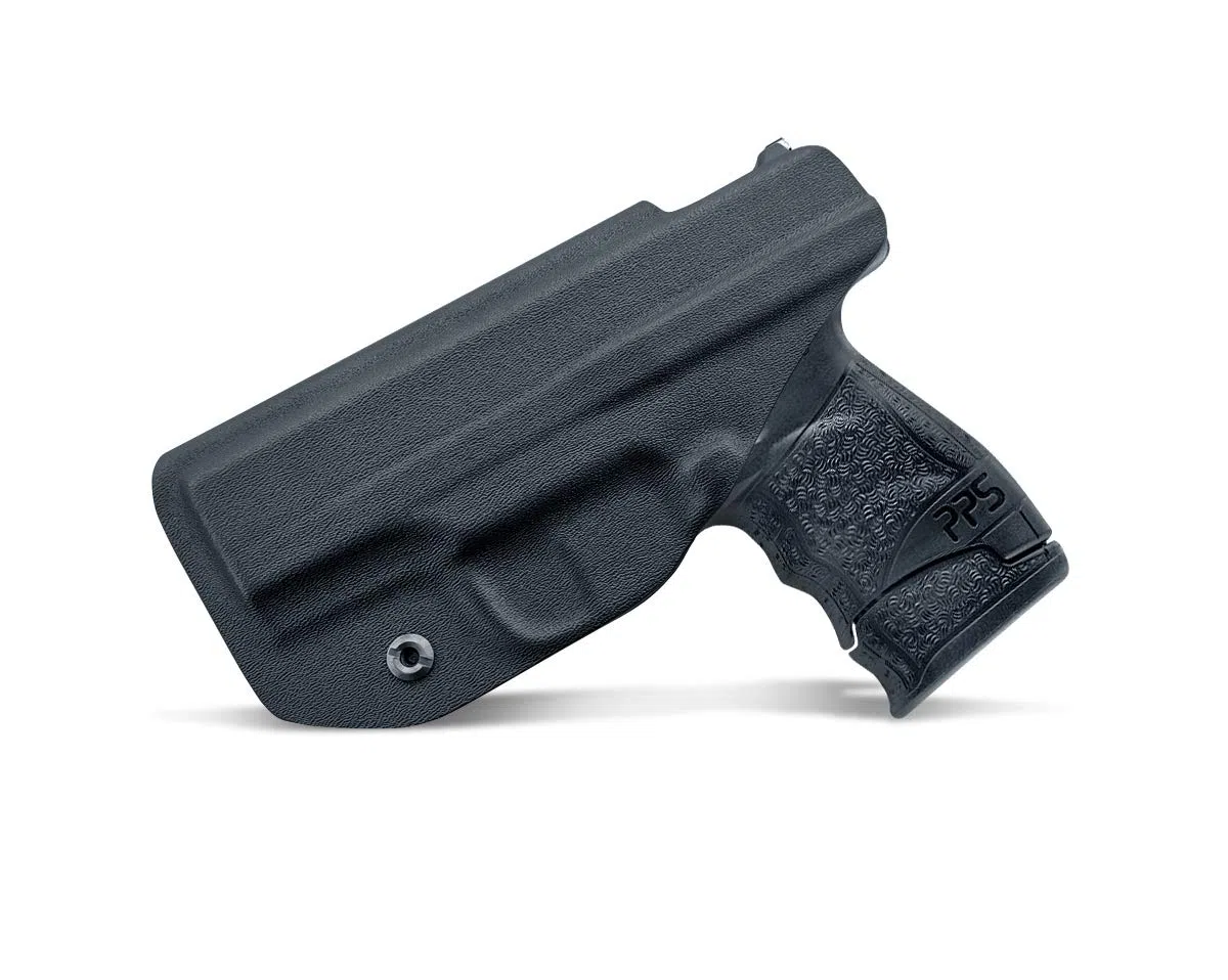 Walther PPS M2 Kabura IWB Kydex Kabura Dopasowane: Walther PPS M2 9mm/.40 Pistolet - Wewnątrz pasa Ukryte Carry - Adj. Trzymaj pochylony - przycisk-Mag Okładka, brak zużycia, brak drgań