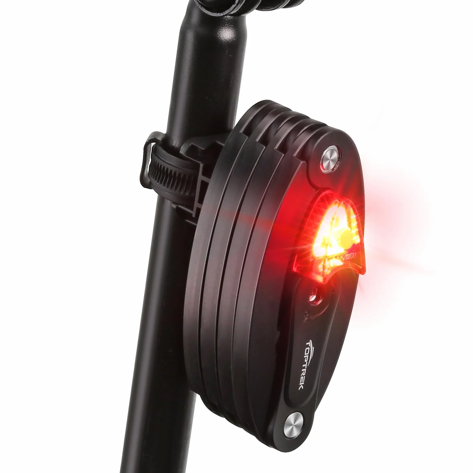 Toptrek składany zamek rowerowy 100 cm z uchwytem StVZO USB