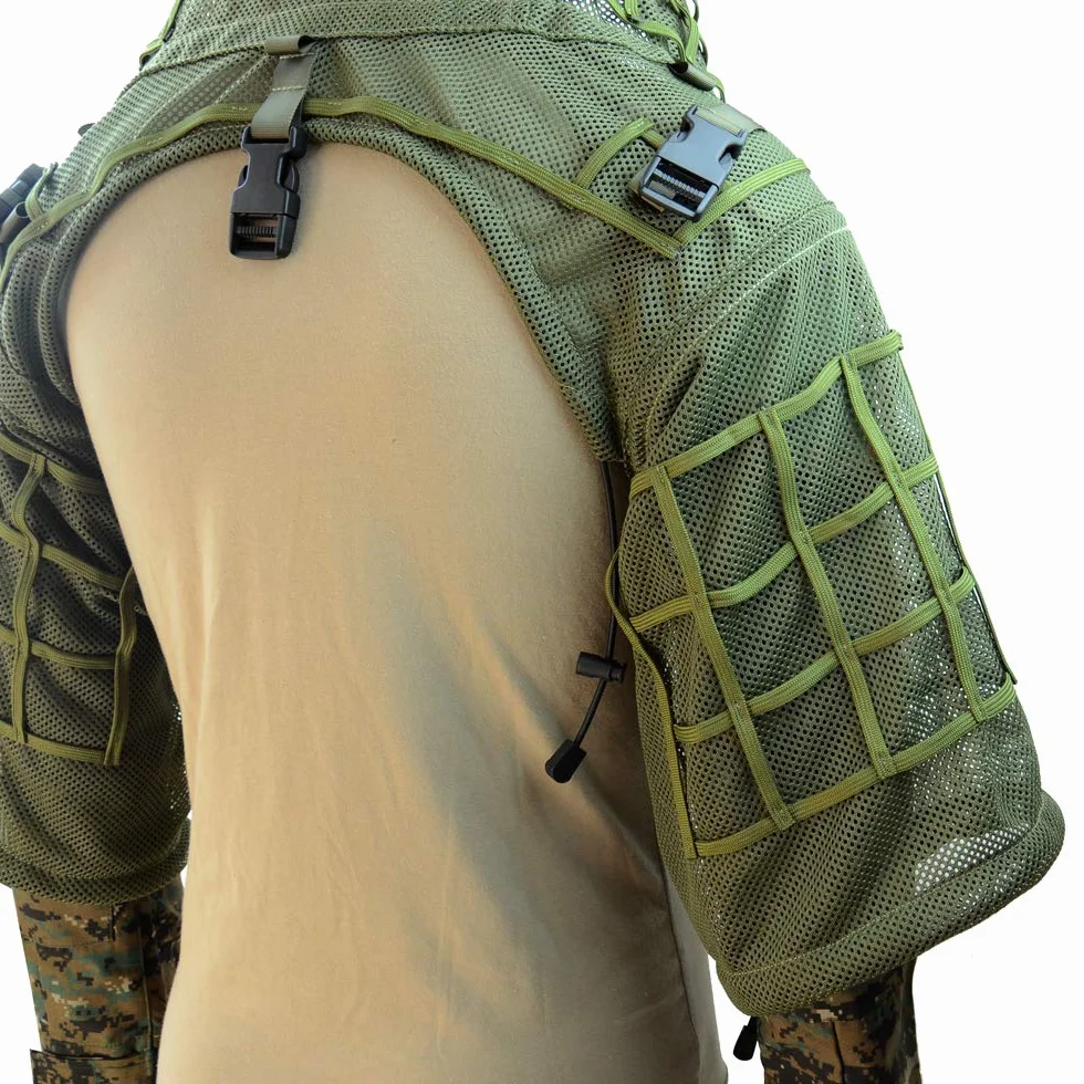 ROCOTACTICAL Sniper Ghillie Suit Foundation, Ripstop, Ghillie Viper Hood, kamuflażowy płaszcz snajperski