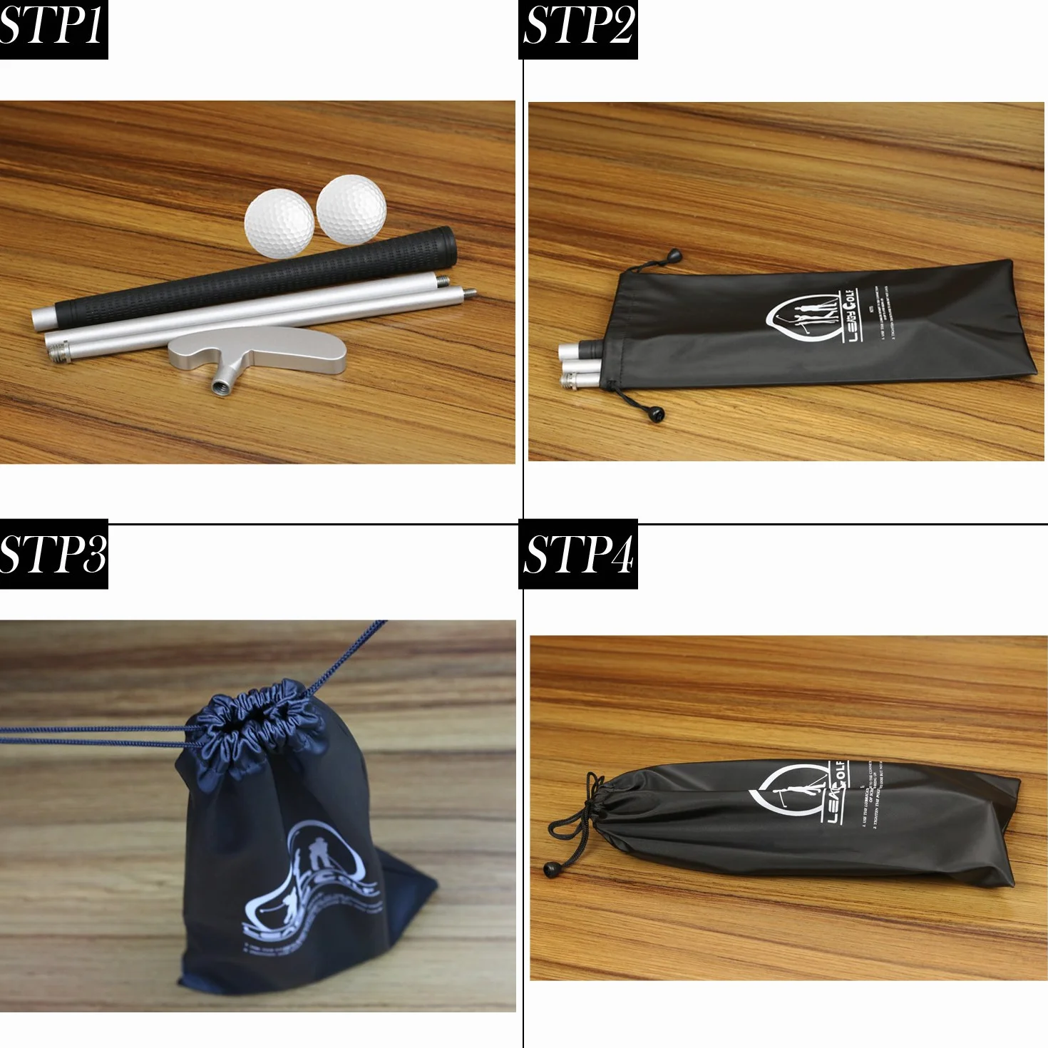 Miotacz golfowy, dwukierunkowe miotacze golfowe dla mężczyzn prawo- / leworęczny zestaw do miniklubu do użytku wewnątrz i na zewnątrz – solidny wałek miotający z 2 praktycznymi piłkami golfowymi i 1