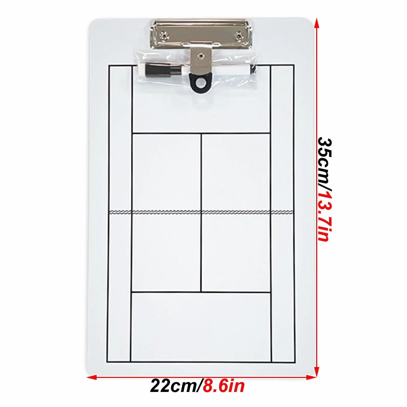 Tennis Coaching Board, Double-Sided Tennis Strategy Board, with Whiteboard Pen, Portable Design, for Training, Competition