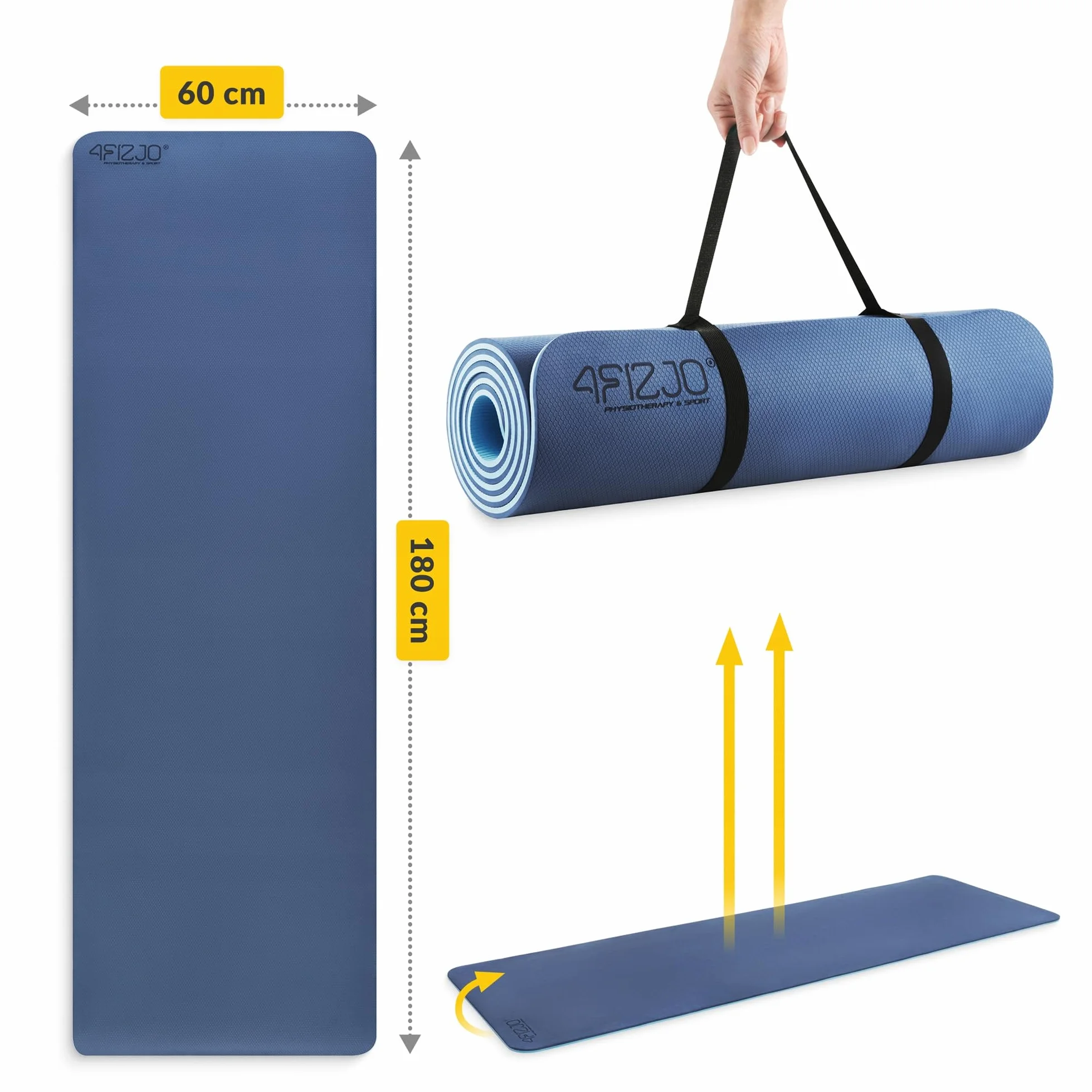 Mata do ćwiczeń joga fitness dwustronna antypoślizgowa 6mm