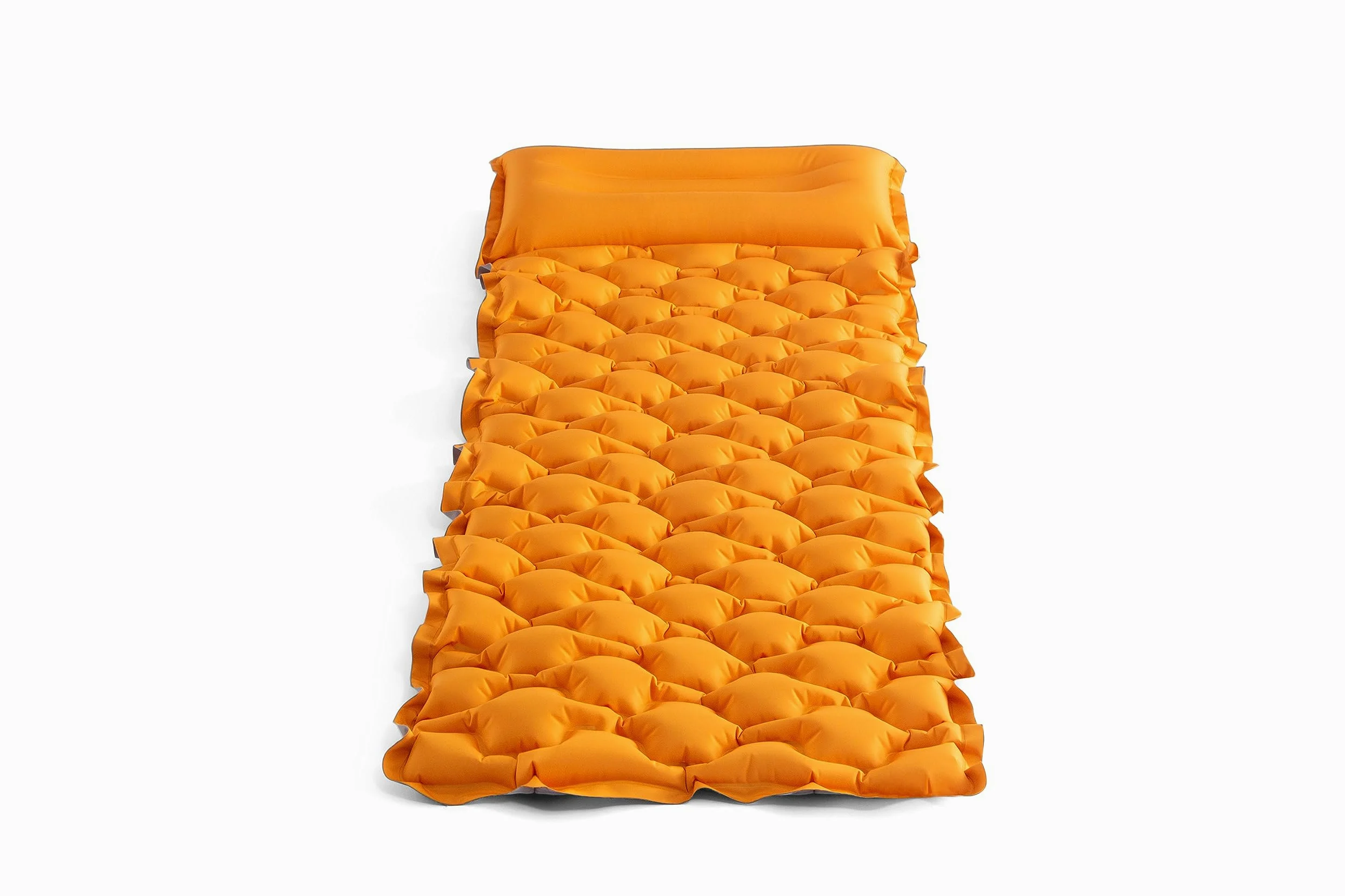 Intex 64098NP nadmuchiwany materac kempingowy z tworzywa TPU, konstrukcja falista, pomarańczowy, 71 x 1,91 m x 6 cm