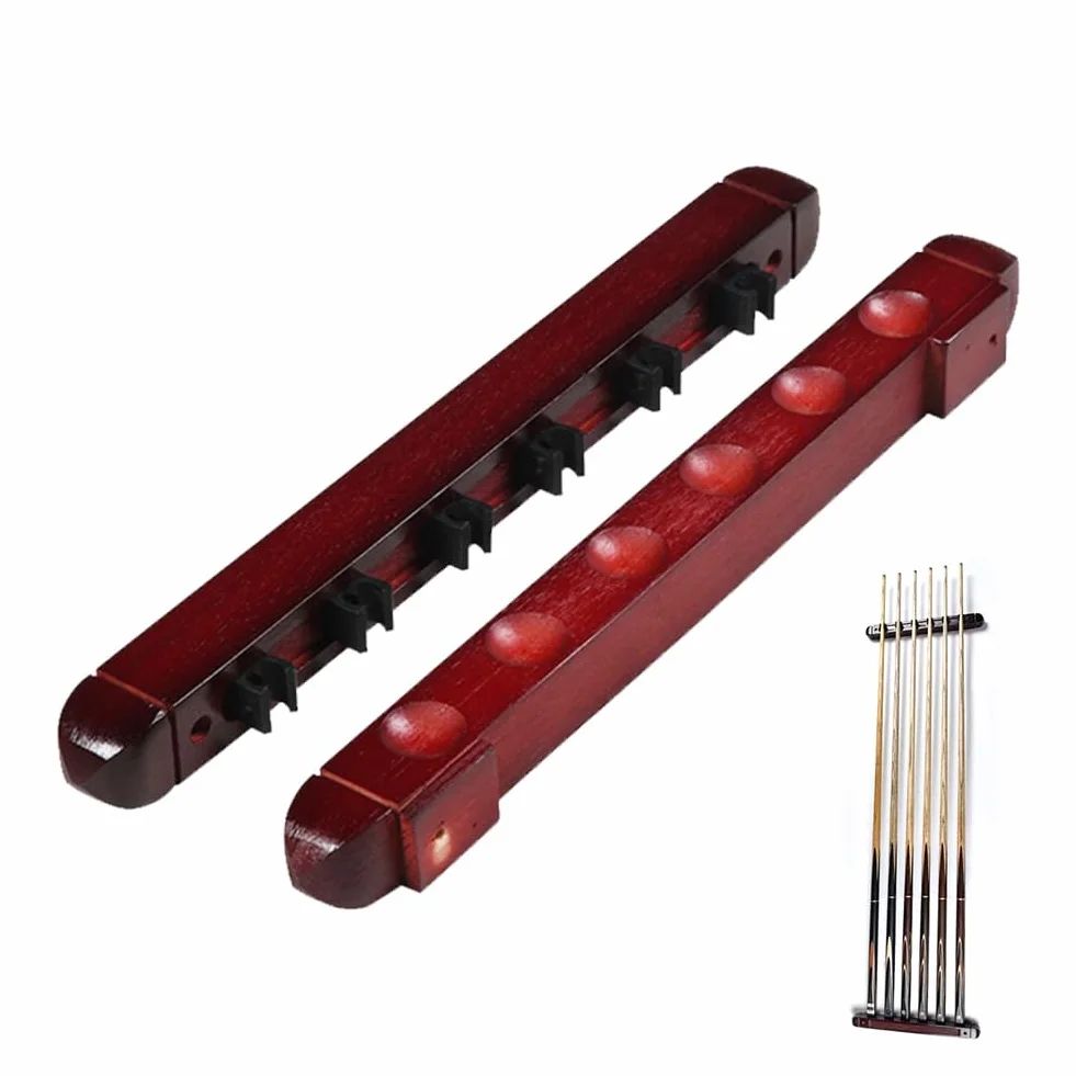 Drewniany stojak na kije bilardowe uchwyt ścienny Set Pool Cue Rack