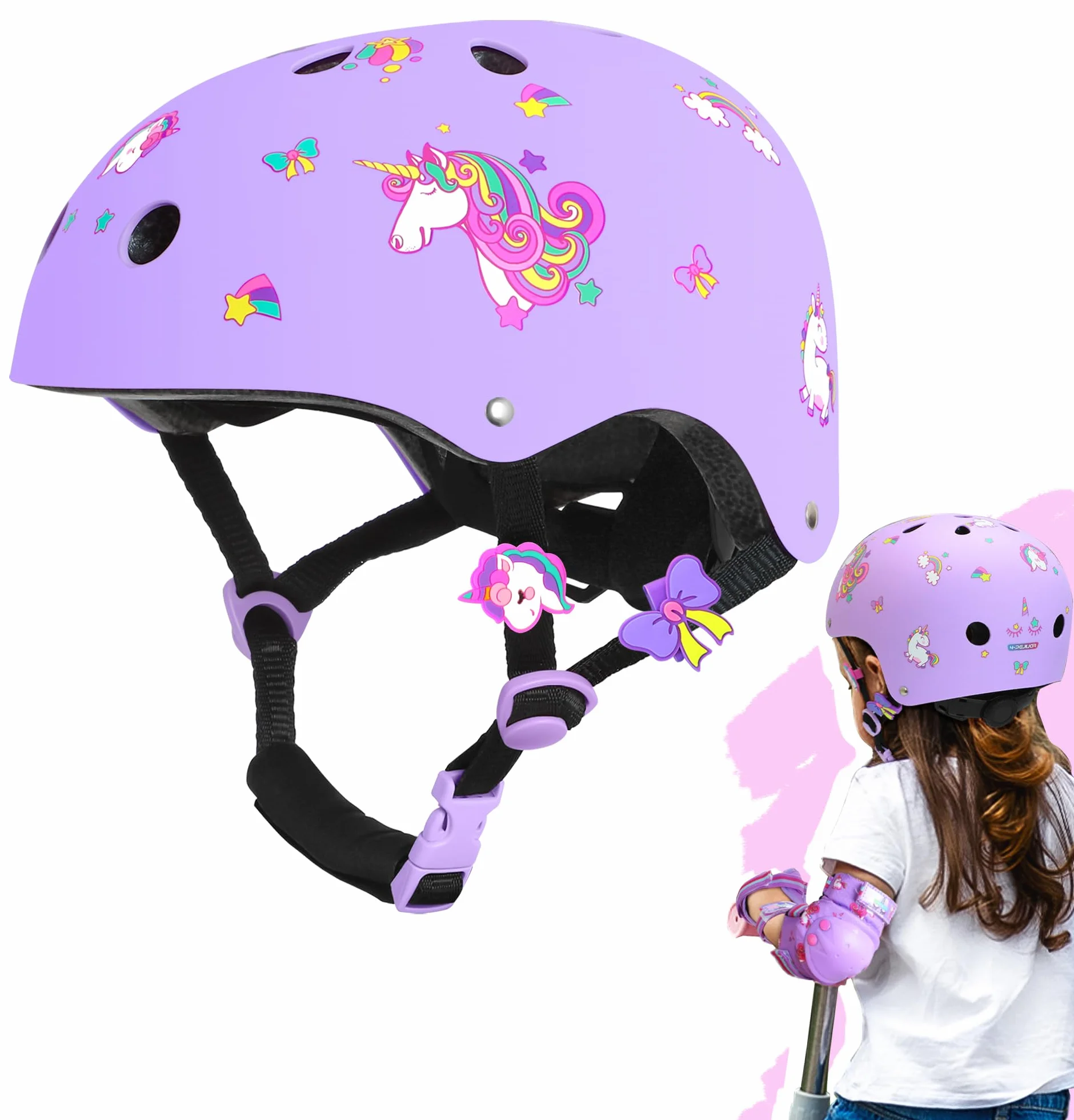 Jednorożec Kask Dziecięcy Rower Regulowany Kask Ochronny Dziewczyna Skateboard Skateboard Jazda Na Rowerze Łyżwy