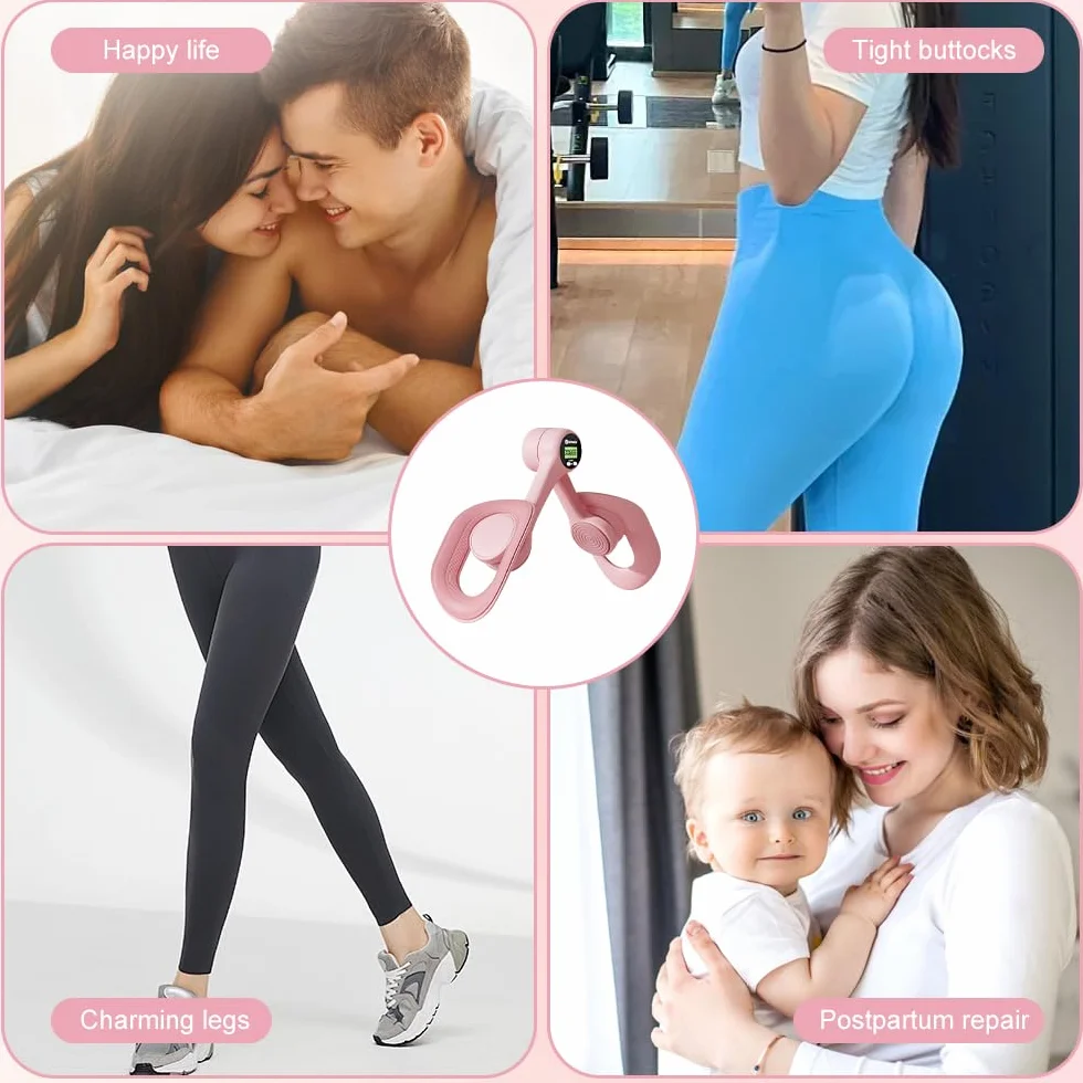 Thigh Master, przyrząd treningowy do treningu pośladków kobiecych z inteligentnym liczeniem, trymer wewnętrzny uda, trener dna miednicy, trening bioder, ramion