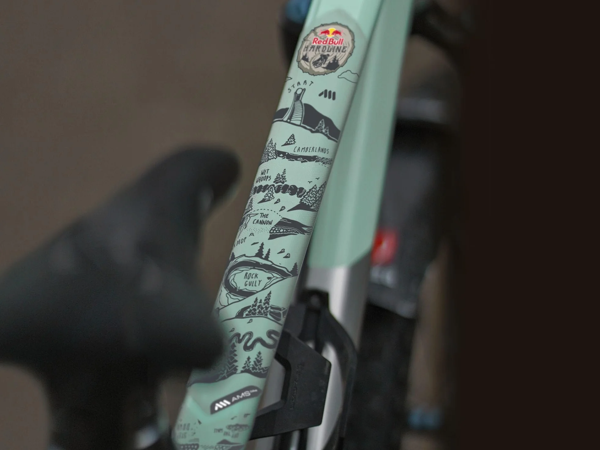 All Mountain Style AMS High Impact Frame Guard Extra - Chroni rower przed zarysowaniami i wgnieceniami, Red Bull Hard Grey