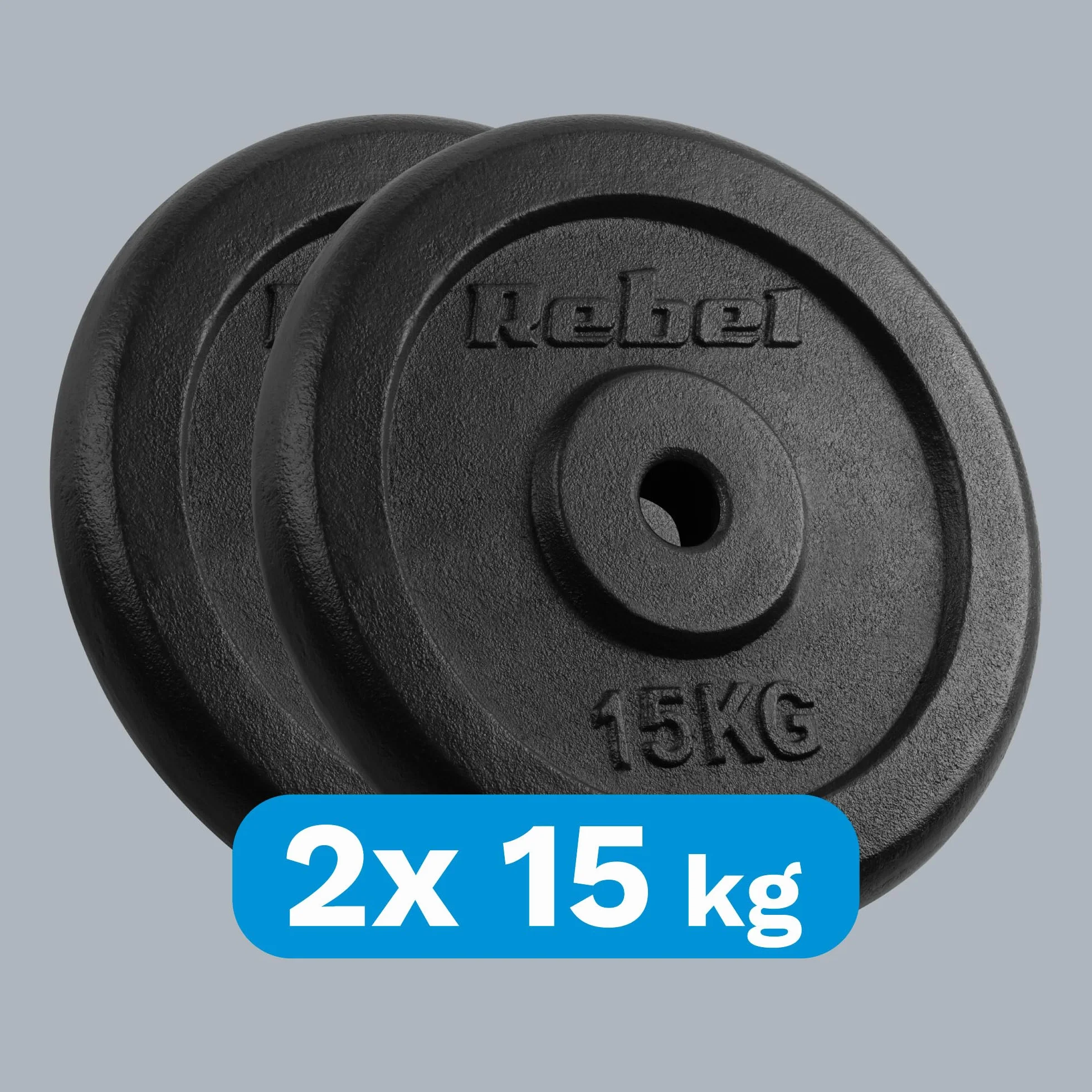 Rebel Zestaw Obciążeń Żeliwnych 2x15kg Otwór 31mm Talerz Klasyczny RBA-2130