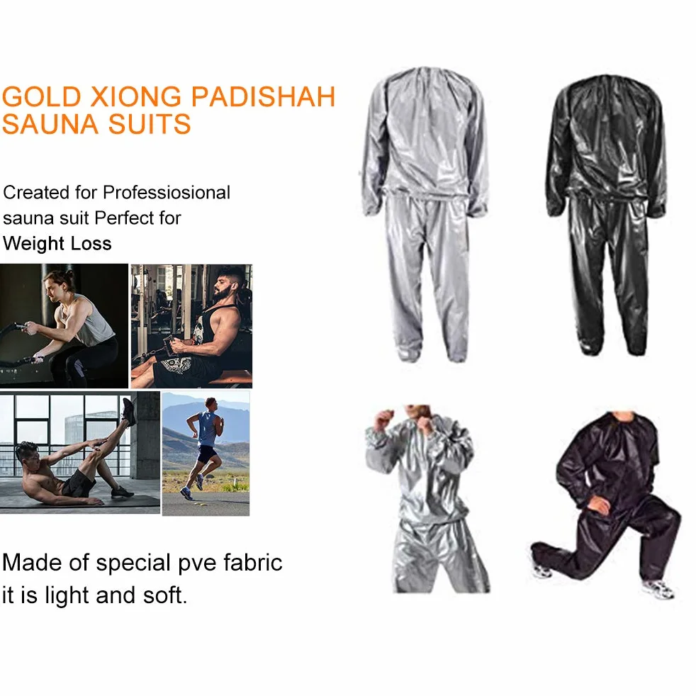Fitness Sweat Sauna Garnitur, odchudzanie całego ciała Garnitur do sauny, Ćwiczenia Odchudzanie Siłownia Fitness Anti-Rip PVC Pot Sauna Garnitur dla mężczyzn i kobiet