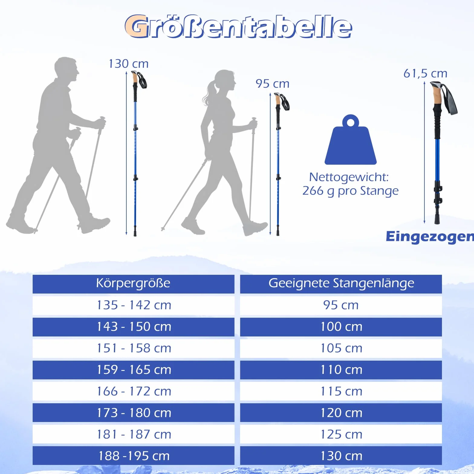 COSTWAY Kijki trekkingowe teleskopowe aluminiowe lub włókna węglowego z uchwytem korkowym do Nordic Walking
