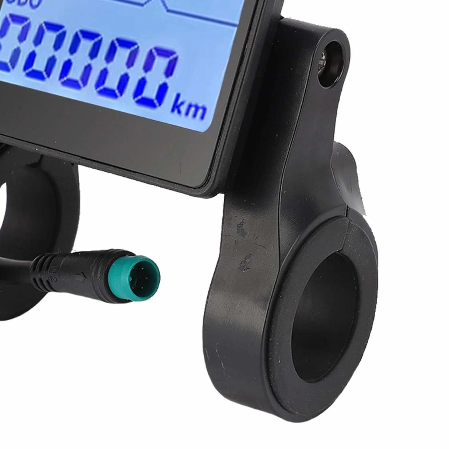 Asixxsix Wyświetlacz Roweru Elektrycznego, Wodoodporne Złącze 5-pinowe Prędkościomierz Rowerowy Kompatybilny z kierownicą 22,2 Mm, Licznik Rowerowy z Monitorowaniem Danych w Czasie Rzeczywistym dla