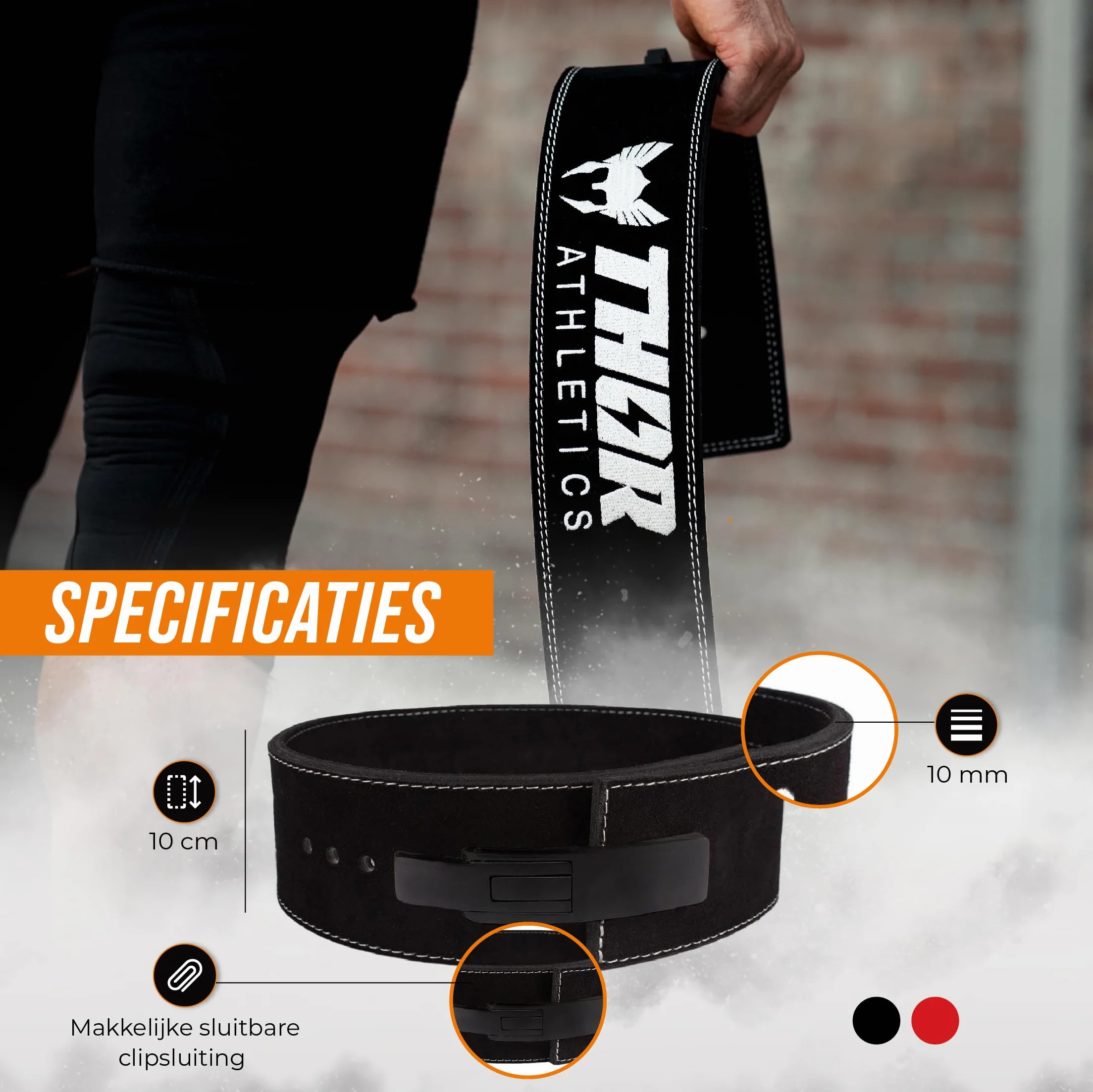 Thor Athletics Pasek do Podnoszenia Ciężarów Czarny XL