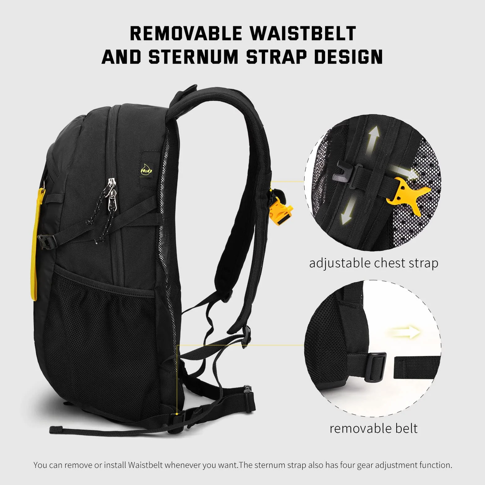 SKYSPER LANTC 20 Plecaki Trekkingowe 20L Mały męski wodoodporny plecak turystyczny plecak turystyczny plecak podróżny do podróży, obóz na zewnątrz