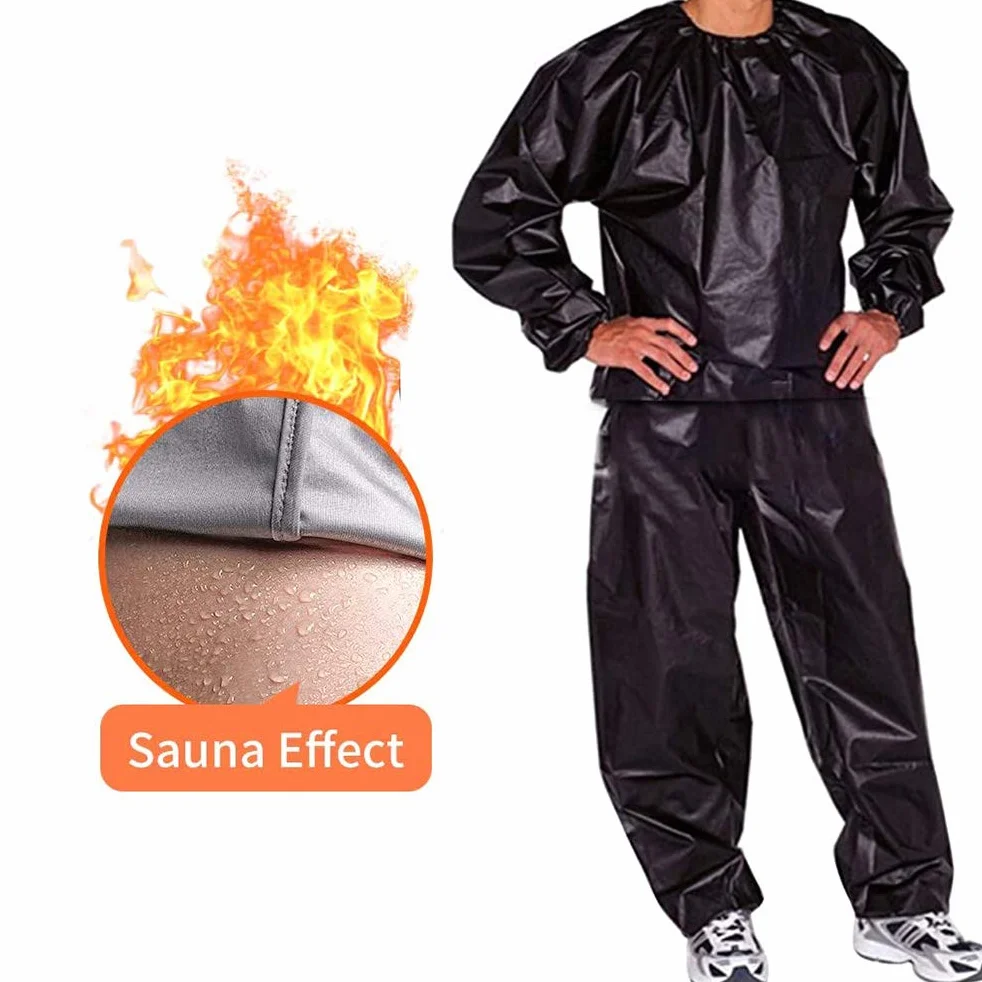 Fitness Sweat Sauna Garnitur, odchudzanie całego ciała Garnitur do sauny, Ćwiczenia Odchudzanie Siłownia Fitness Anti-Rip PVC Pot Sauna Garnitur dla mężczyzn i kobiet