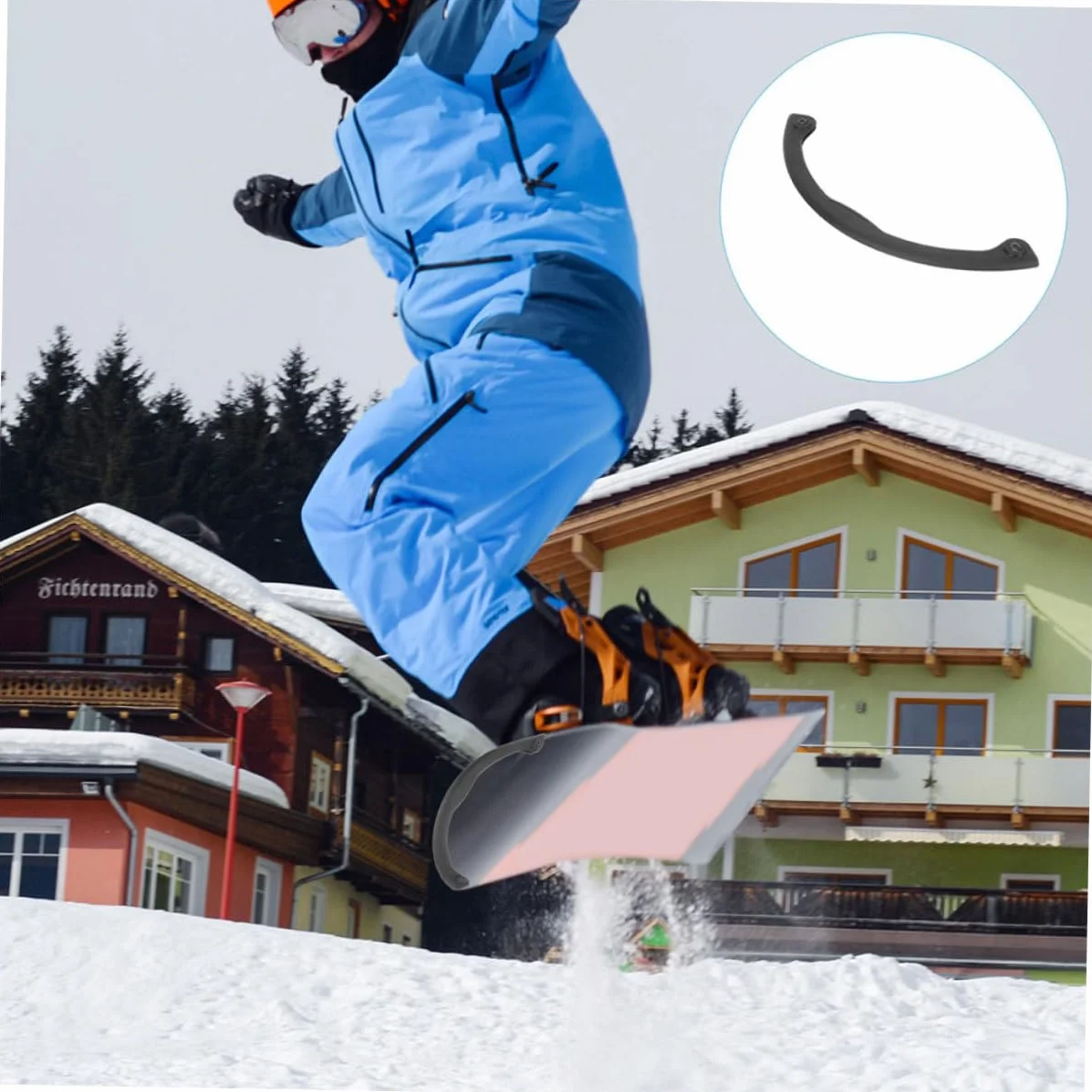 BESPORTBLE 2 Szt Ochraniaczy Krawędzi Snowboardu - Odbojniki Pokładu Pochłaniająca Wilgoć Osłona Na Przód I Tył Deski Łatwa Instalacja Bez Użycia Narzędzi