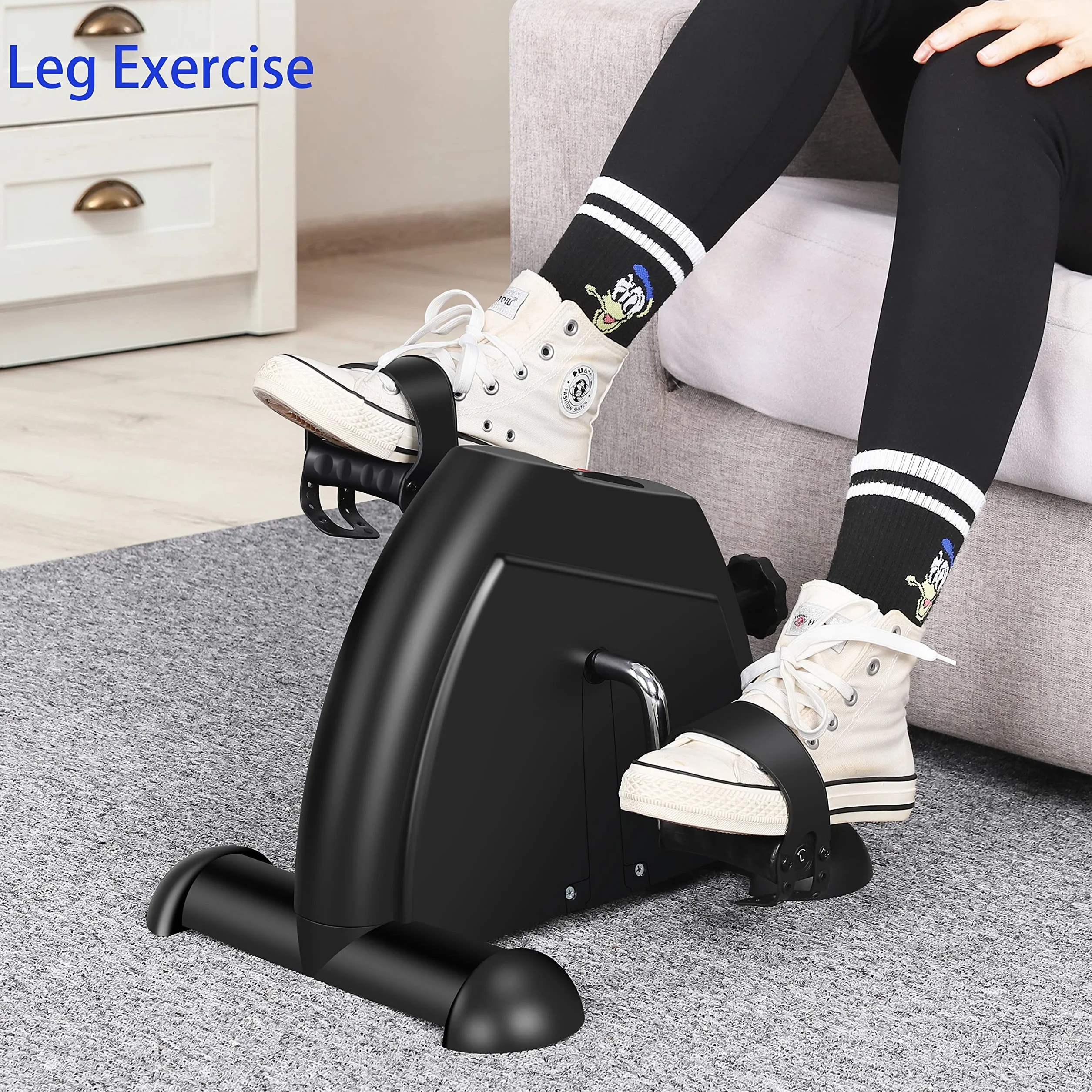 Mini rower treningowy do ćwiczeń nóg i ramion, do ćwiczeń o niskiej rezystancji i niskiej intensywności, przenośny rower treningowy