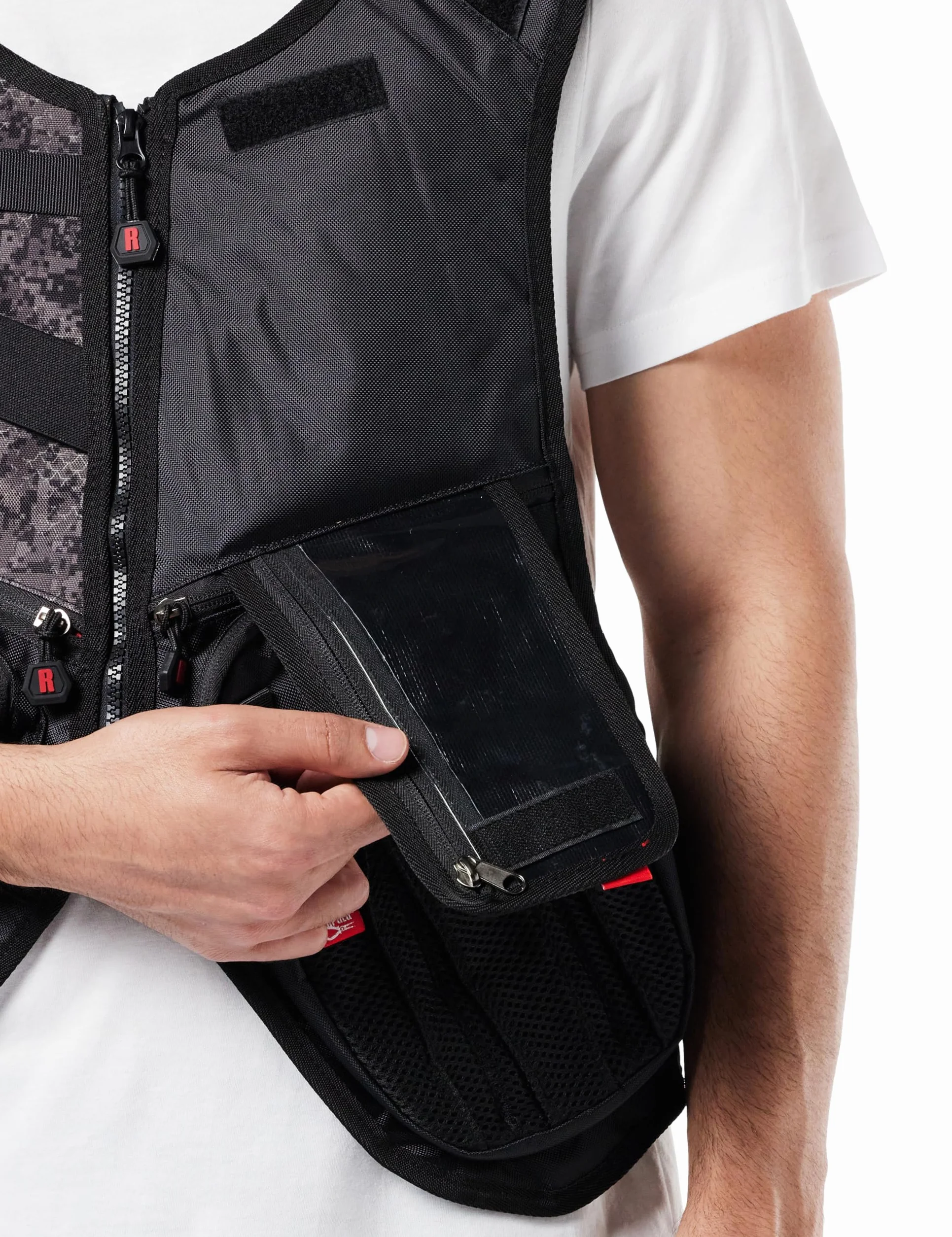 Rapala Unisex Rapala - Vissersvest Urban Vest Pack - z wirugzakiem na akcesoria dotykowe kurtkę, moro czarne, unikalna UE