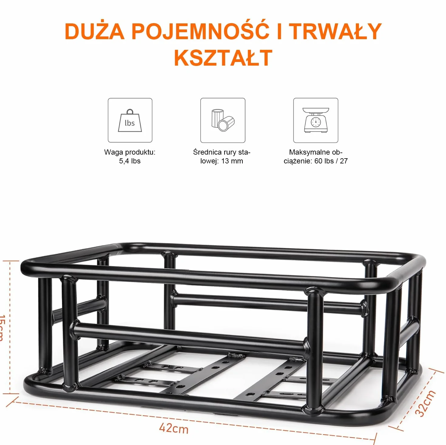CXWXC Kosz Rowerowy z Tyłu z Siatką Cargo i Wkładką, Nośność do 6 kg i Pojemność 10 l, Kosz Rowerowy na Rower, Rower Elektryczny