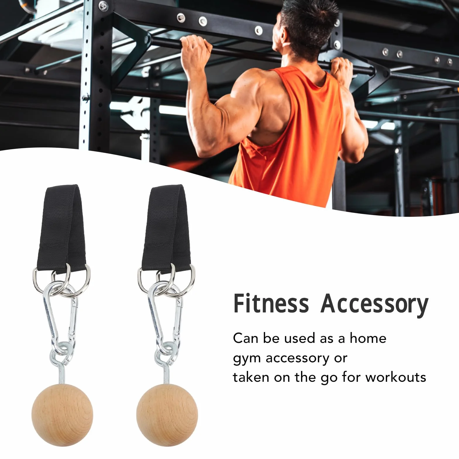 Drewniane piłki do podciągania, antypoślizgowe uchwyty, urządzenia do treningu siłowego, treningu siłowego, treningu treningowego do fitnessu, boulderingu, crossfitu, jogi i wielu innych