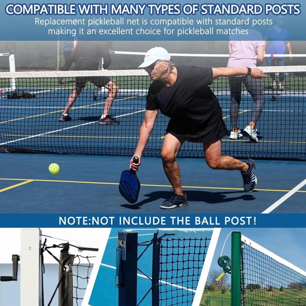 Przenośny System Siatki do Pickleballa do Gry w Pomieszczeniach/na Zewnątrz, 22 Stopy Regulowana Siatka do Pickleballa do Instalacji w Ogrodzie.
