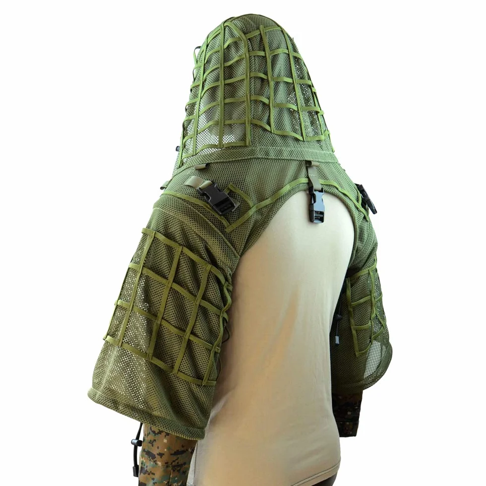 ROCOTACTICAL Sniper Ghillie Suit Foundation, Ripstop, Ghillie Viper Hood, kamuflażowy płaszcz snajperski