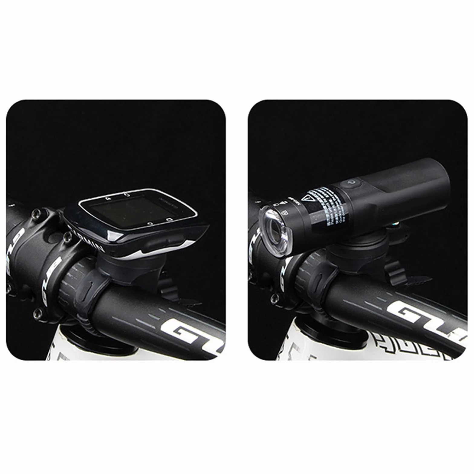 Uchwyt komputera rowerowego Kompatybilny z Garmin Edge, CAT Eye, XOSS, iGPSPORT, latarka rowerowa MAGICSHINE, do kierownicy 25,4-31,8mm