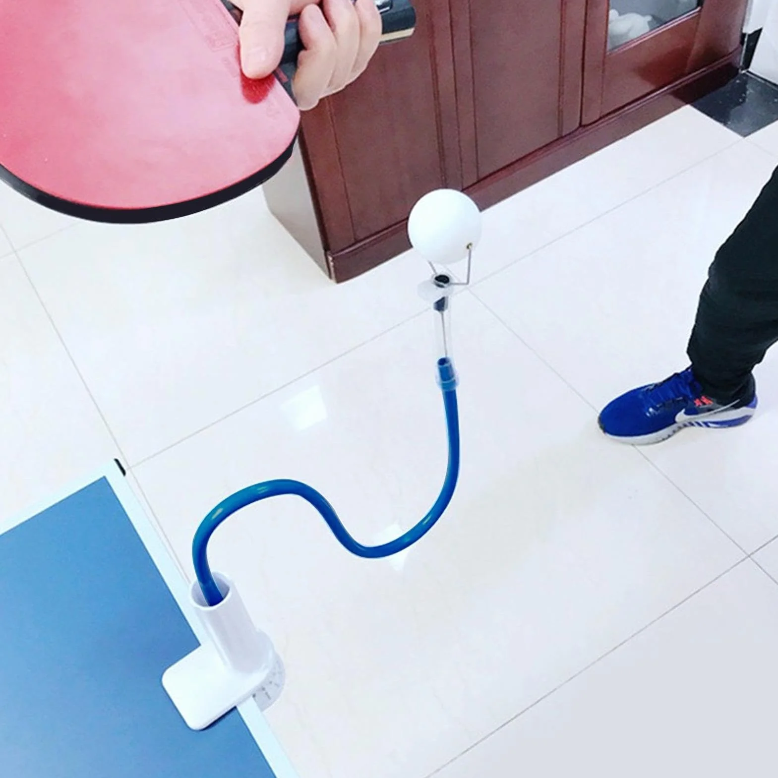 Table Tennis Trainer - Adjustable Fixed Professional Robot, Portable Equipment for Home, Travel or Club