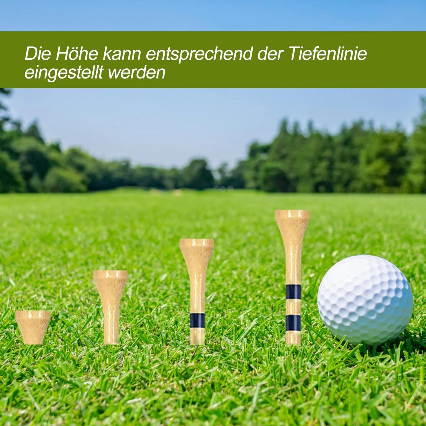ACONDE Drewno Golf Tees, bambus, żółte