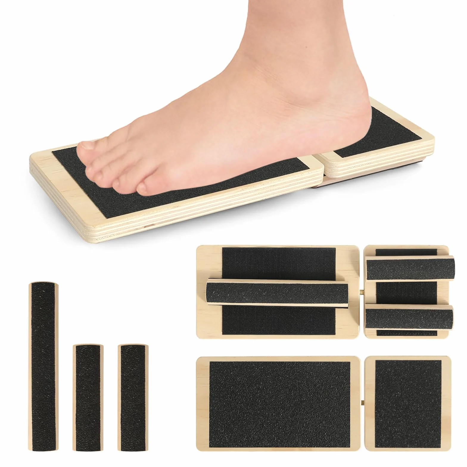 Balance Board trener równowagi stóp, drewniana deska do balansowania do rozciągania kostek, korekta postawy