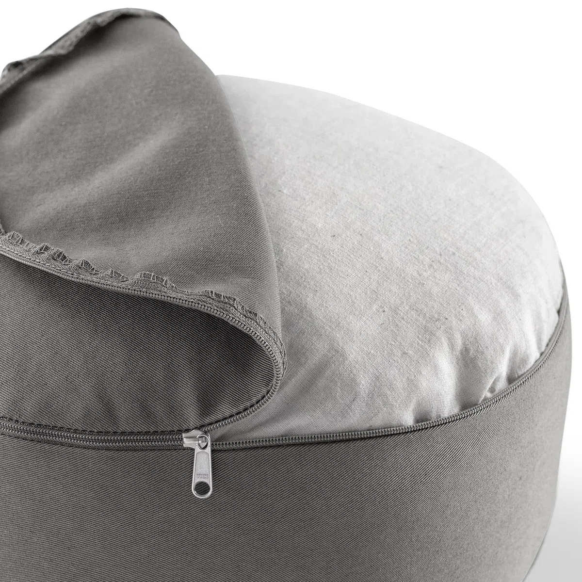 Lotuscrafts Yogakissen Meditationskissen Rund Lotus - komfortable & entspannte Mediation - Sitzhöhe 15cm - waschbarer Bezug aus Baumwolle - Yoga Sitzkissen mit Dinkelfüllung - GOTS Zertifiziert
