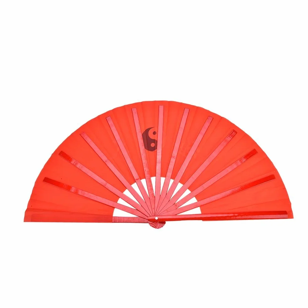 Kampfkunst Fan Bambus Seide Tai Chi Tanztraining Performance Fan Rot(rot)