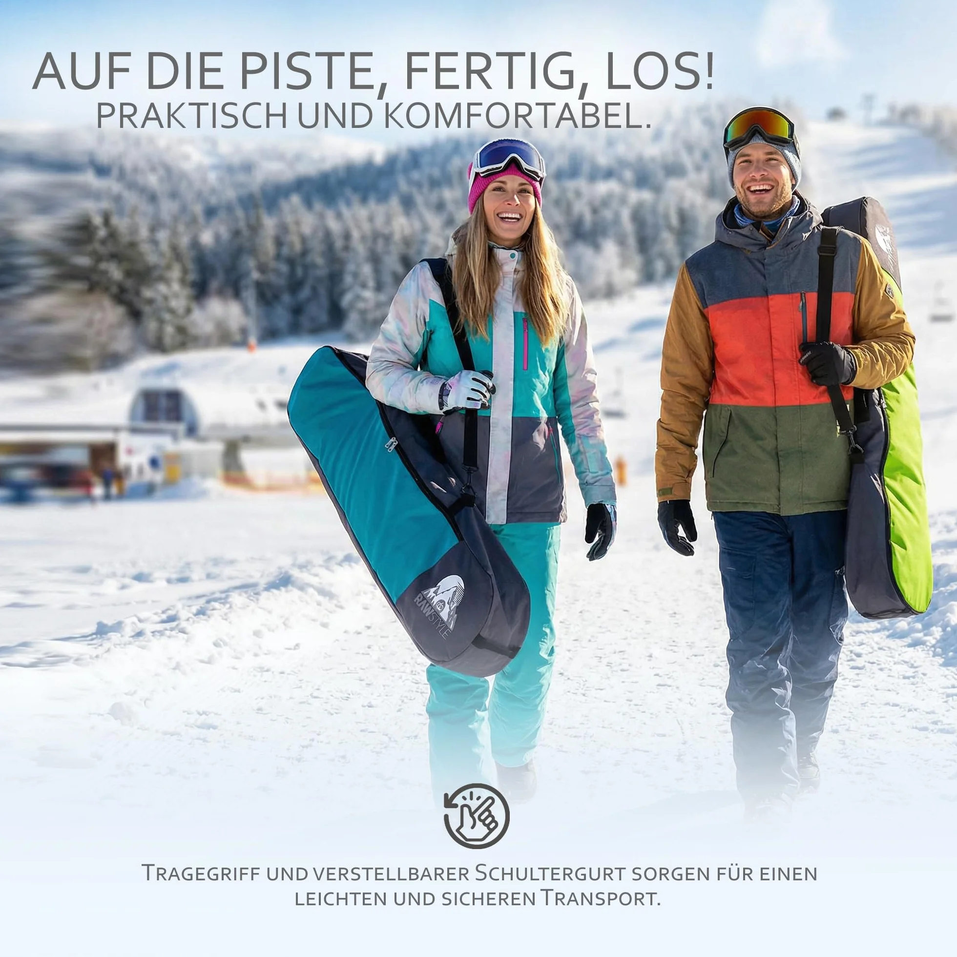 Rawstyle Torba snowboardowa, torba snowboardowa, torba snowboardowa, plecak snowboardowy, model 2