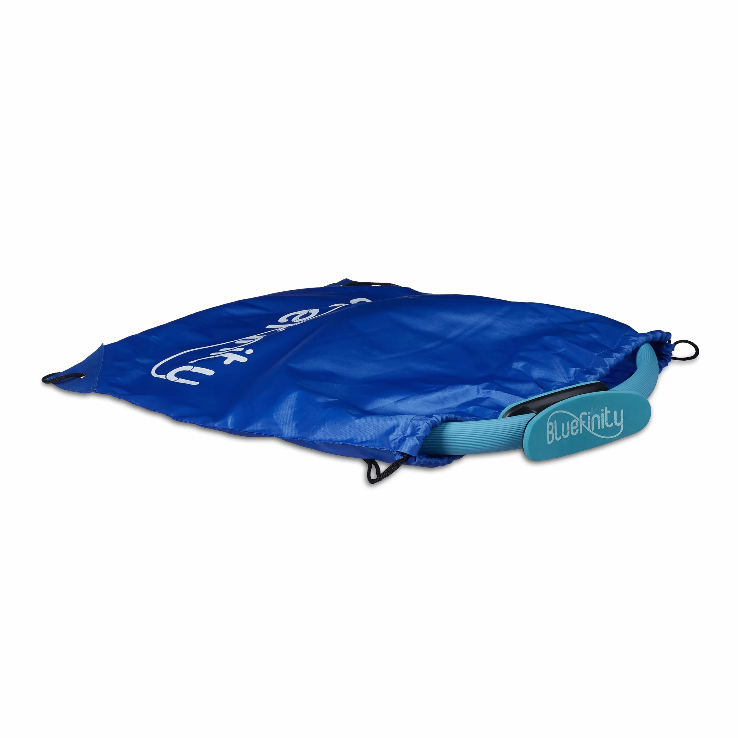 Relaxdays pierścień do pilatesu, podwójny uchwyt, D: 39 cm, włókno szklane, turkusowy
