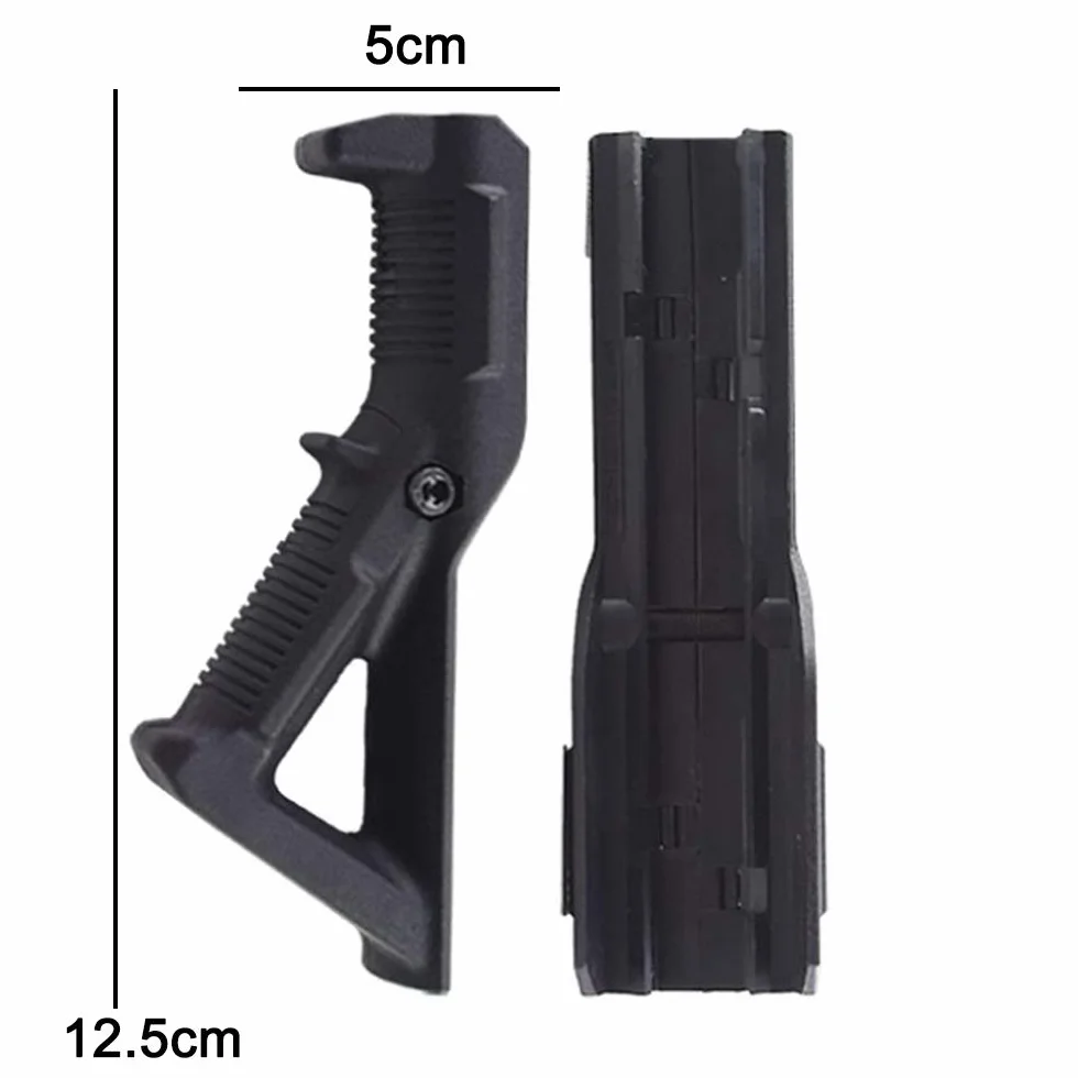 Angled Fore Grip, standardowy uchwyt przedni Airsoft, kątowy ergonomiczny uchwyt, nylonowy AFG1 trójkątny uchwyt z przodu do szyny tkackiej 20 mm, czarny