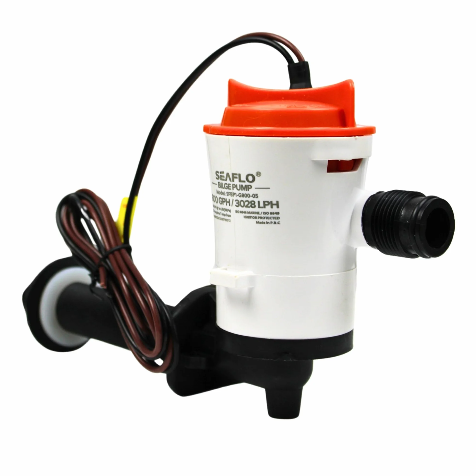 SEAFLO Kątowa pompa Baitwell/Livewell serii 05 800 GPH 12V DC zanurzalny napowietrzacz